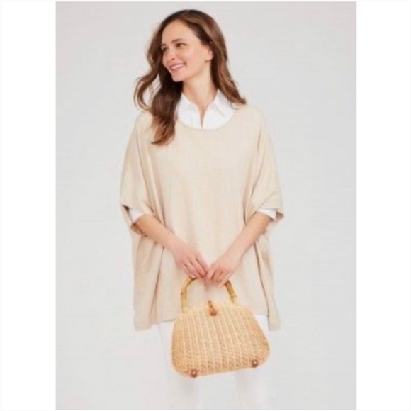 J. Mclaughlin Abigail Poncho in Camel One Size - Picture 1 of 7